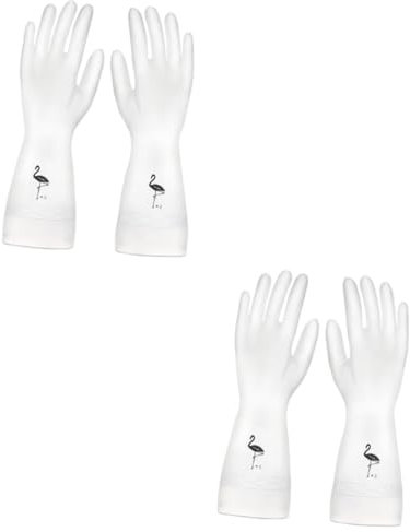 SEWOART 2pcs Flamingo Pattern Kitchen Gloves Protective Cleaning Gloves Heat Resistant for Home and Kitchen