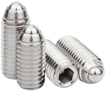 Aqxyhjk M2,5 M3 M4 M5 M6 M8 M10 M12 M16 304 Edelstahl 12,9 Schwarz Stahl Innensechskant Feder Kugel Kolben Grub kopflose Bolzen Punkt Stellschraube(5MM_10PCS M3)