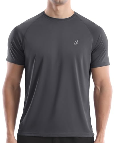 Roadbox Herren UV Schutz Rashguard Kurzarm Shirt, Atmungsaktives Schnelltrocknend Bade Shirt für Surfen Kajak Schwimmen
