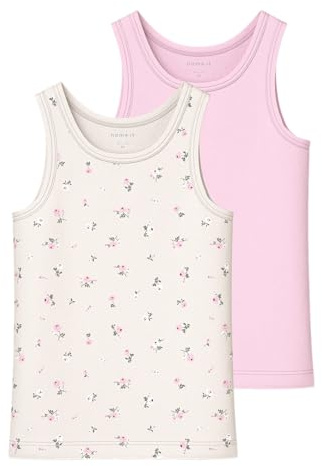 NAME IT Mädchen Nmftank Top 2P Jet Stream Flower Noos