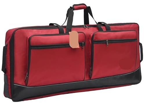 Keyboardtasche Dickere Nylon-Keyboard-Tasche mit 61 Tasten, Instrumenten-Keyboard-Tasche, wasserdichte Schutzhülle for elektronisches Klavier(Red)
