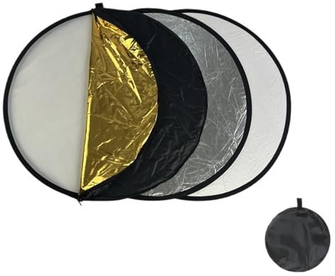 AMENGJ Rifletto di Luce per Fotografia Riflettore Fotografico for Esterni, Illuminazione for Foto dal Vivo, Portatile, Pannello Morbido 5 in 1(110cm)