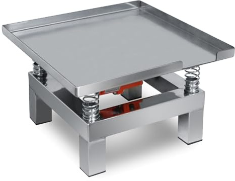 Vibrateur éLectrique pour BéTon Table vibrante plaque vibrante plate 35 x 35 cm, petit banc d'essai en acier inoxydable, plateforme de compactage pour laboratoire et atelier, 110 V