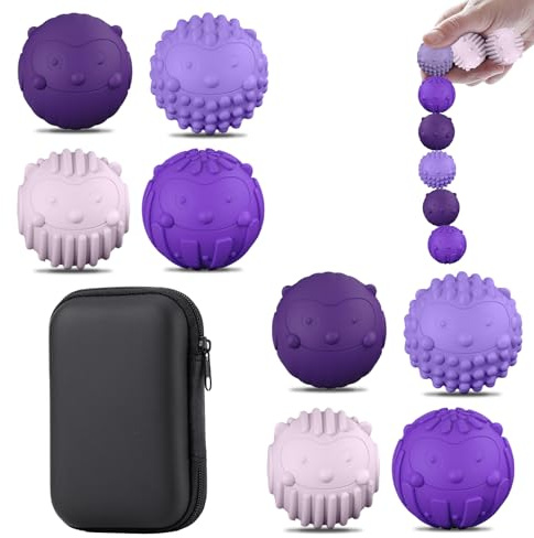 Magnetische Fidget Toys 8pcs, Magnet Anti Stress Spielzeug Kinder magnetische Fidget bälle aus Silikon magnetkugeln Silicone Sensory Toy für Erwachsene Kinder Stress Magnet Balls, Violett
