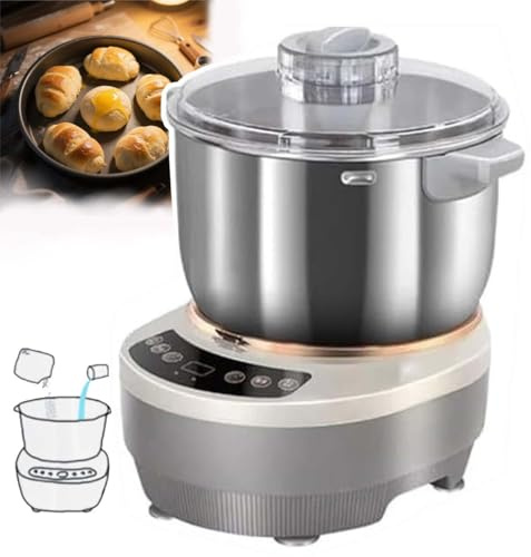 CUTANGELAR Impastatrice Da 5L/7L – Macchina Per Impasto Elettrica In Acciaio Inox Con Funzione Lievitazione, Macchina Per Impastare Automatica Con Lievitazione–Per Panificazione Domestica.(7L)