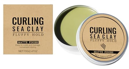 Curling Hair Clay, With Matte Natural Finish, 7x3.7cm Size, Matte Hair Styling Clay, Styling Wax Paste Lightweight Curling Pomade For Home Use, Travel, Vacations, Dating, Stage Performances