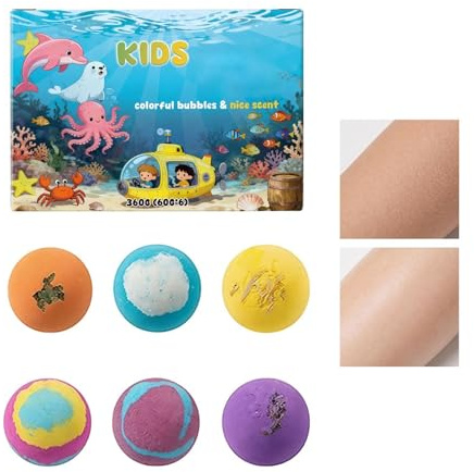 Espuma de Baño con Bolitas de Baño Aromáticas con Fragancia a Juguete | 6 Unidades de Baño de Burbujas Espumoso para Mujer, Hombre, Familia, Viaje