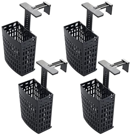 Aquarium Plant Holder with Extendable Hook and Suction Cup Fish Tank Plant Holder for Fish Tanks Aquaponic Plants Cultivation (4PCS)