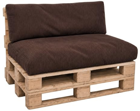 Cloud Pillow Palettenkissen 120 x 80 cm Europaletten Sitzkissen Outdoor | Cord Rückenkissen zum Garten, perfekte Kissen für Palettenmöbel, abnehmbarer Bezug mit OEKO-TEX