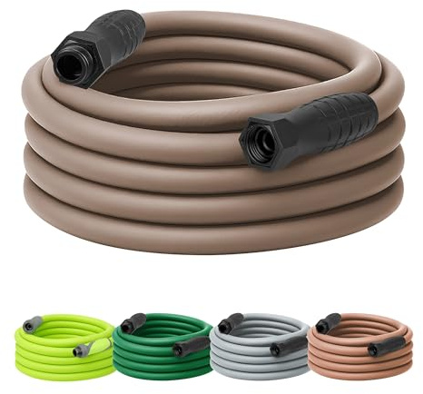 Flexzilla Colors SwivelGrip Gartenschlauch, 1,6 cm x 15,2 m, leichter Allwetter-Wasserschlauch, langlebig und flexibel, auslaufsichere Anschlüsse, brauner Mulch