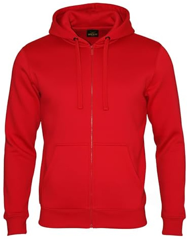ROCK-IT Apparel Hooded Sweatshirt Hooded Jacket Workerhoodie Premium Pullover Hoody för män Storlekar XS-5XL-Mycket mjukt tyg Färg Red M