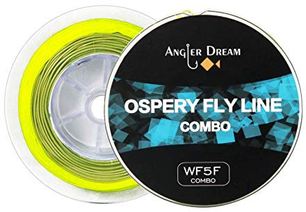 ANGLER DREAM 5 WT Fliegenfischschnur Combo Weight Forward Fliegenfischen Schnur mit geflochtener Rückseite, konische Vorspannung, Fliegenschnur