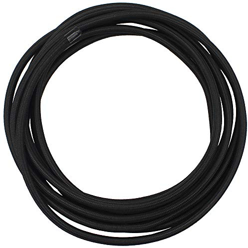 TXErfolg Câble Textile Noir de 5 Mètres pour Lampes LED éclairage Câble Flexible Fil 3-core 3x0.75mm² pour Projet de Bricolage Lumière électrique Lustre