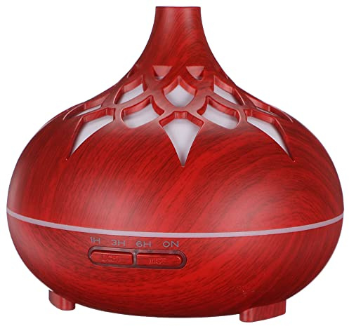 SIXTOL Difusor de Aroma con LED | Palma Color Madera roja, 500 ml