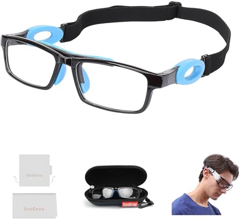 SooGree Squash Goggles, Racquetball Goggles, Safety Glasses for Womens Men, Windproof Outdoor Eyewear, Baseball Running Sports Cycling Goggles