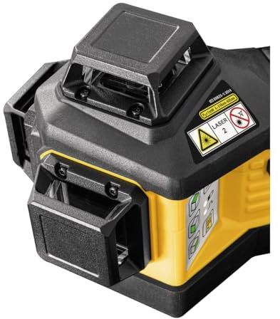 Stabila 12V System Cross Line Laser LAX 600G Self Levelling 3 x 360° Green Laser Lines Max Range 40m CAS Battery and Charger (EU) Universal Wall Mount Carry Case 19797 Yellow