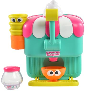 Toomies Foam Cone Factory Deluxe - Ice Cream Foam Maker Baby Bath Toys - Wall Mounted Bubble Bath Toys for Kids - Pretend Play Water Toys - Toddler and Baby Sensory Toys - Plus 18 Month Old Toys