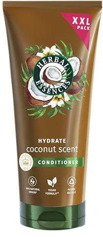 Herbal Essences Coconut Scent Hydrate Conditioner 350ml for Very Dry Hair. Helps to Deeply Nourish, Soften and Smooth. Blended with Natural Origin* Ingredients. Vegan and Cruelty Free