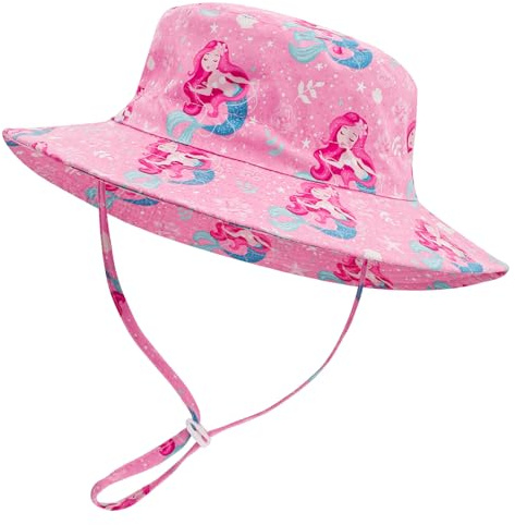 LACOFIA Kleinkind Baby Sonnenhut Unisex Kinder Sommer Mütze Hut für Strand Schwimmen Schwimmbad Breiter Krempe/Schnell Trocknend