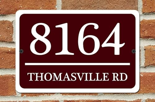 Plaque Numéro de Maison Personnalisée – Aluminium Résistant pour Rue, Porte, Boîte aux Lettres