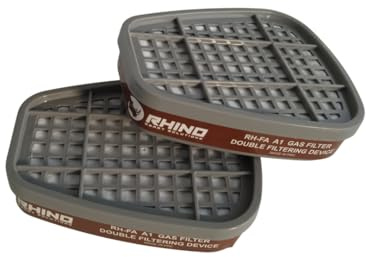 Filter Set RHINO Smart Solutions A1 Aktivkohlefilter (organische Dämpfe und Gase) für Vollund Halbmasken Atemschutzmasken Typ RH-M101, RH-7011