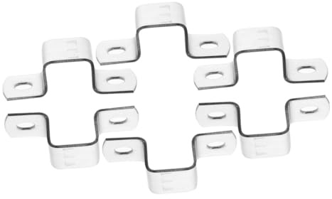 LIFKOME Abrazaderas Diseño Ligero y Fijación Superior 6 Piezas Tuberías de Acero Inoxidable para Tuberías de Petróleo y Productos Químicos