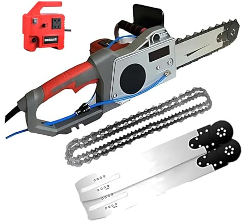 Motosega Elettrica Per Cemento 5800w E 6500W, Sega A Catena Diamantata Con Abbattimento Polveri Ad Acqua, Ideale Per Granito E Cemento Armato, Cuttingdepth-350/480mm(Model-350)