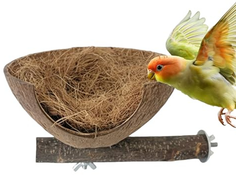 Fågelbo – varmt fågelbo för parakit, fågelbo för bur, för nymfkakadua Conure lovebird kanariefågel finch sovlivsmiljö boskap