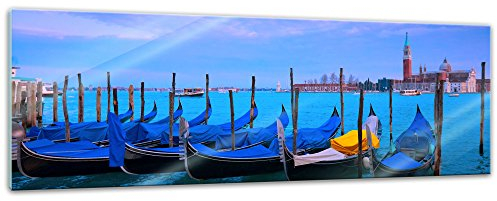 Bilderdepot24 Glasbild - Venedig II - 120 x 40 cm - Deko Glas - Wandbild aus Glas - Bild auf Glas - moderne Glasbilder - Glasfoto - Echtglas - kein Acryl - Handmade