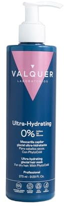 VALQUER Mascarilla Capilar Ultra Hidratante Zero | Repara, Nutre y Revitaliza el Cabello Seco | Efecto Antifrizz con Keratina, Extracto de Soja y Vitaminas | Vegano | 275 ml