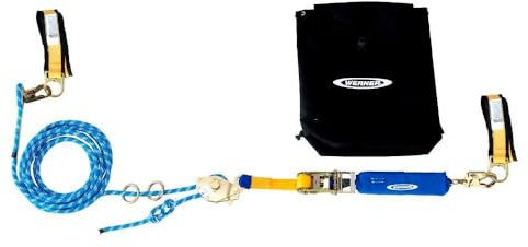 Werner 60 Ft 2-Man Rope Horizontal Lifeline System Cross-Arm Strap Ratchet Tensioner