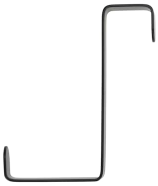 WENKO Gancio sopraporta nero opaco 4 pezzi - Attaccapanni sopraporta 4 ganci, Acciaio, 7.4 x 1.2 x 7.4 cm, Nero