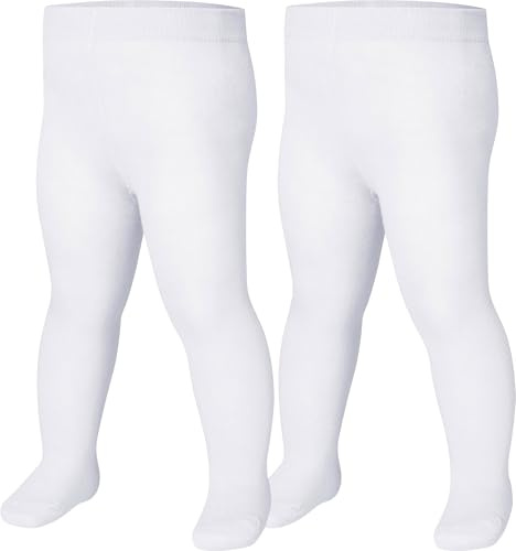 Playshoes Unisex barnstrumpbyxor, vit dubbelpack, 62-68