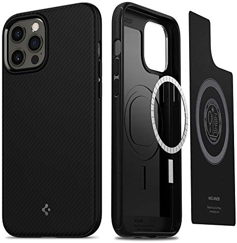 Spigen Mag Armor MagFit Case Compatible with iPhone 12 Pro / 12 - Matte Black