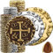 Piraten Münzen Zubehör, 102 Bronze, Silber & Goldmünzen-Set, Metall Goldtaler Deko Dublonen für DND Brettspiele, Cosplay, Realistische Mittelalter Geld-Imitation, Piratenschatz - M, L, XL Größen Mix