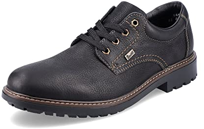 Rieker Herren Bequemschuhe B4610, Männer Schnürschuhe, wasserabweisend, riekerTEX,Halbschuhe,schnürer,bequem,Schnuerer,schwarz (00),44 EU / 9.5 UK