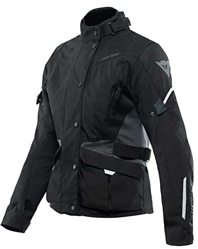 Dainese - Tempest 3 D-Dry Lady, Giacca da Donna Moto Touring, Giacca Impermeabile, Fodera Termica Rimovibile, Protezioni su Spalle e Gomiti, Nero/Nero/Ebano, 38