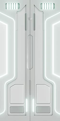 wandmotiv24 Türtapete Futuristische Tür, LED, Raumschiff 70 x 200cm (B x H) - Dekorfolie selbstklebend Sticker für Türen, Türfolie, Aufkleber, M1365