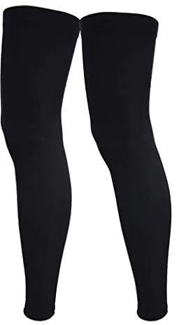 Perfeclan Unisex Fahrrad Beinwärmer Beinwärmer Atmungsaktiver Lauf Beinwärmer, Sportzubehör, Schwarz, XL