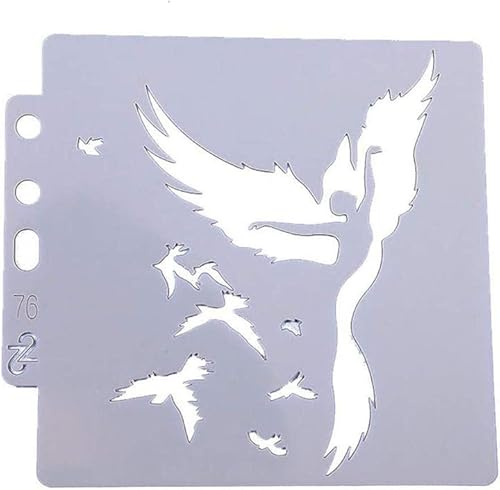 Aeromdale Zeichnen Malschablonen Skala Vorlage Adler und Tänzerin Muster Wiederverwendbare Schablonen Werkzeug für DIY Zeichnen Malen Handwerk