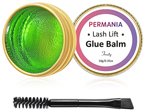 PERMANIA Wimpernlifting Kleber, Lash Lifting Kleber, Apfelgeschmack, Schnell Trocknender Glue Balm Wimpernlifting, Keine Rückstände, Sauber und Angenehm -10g