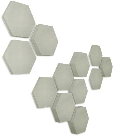 platino24 Akustikpaneele 12 Elemente Edition LOFT 3D I Ø 300mm Akustikplatten Schalldämmung Wand & Decke I Akustikschaum Schall-Absorber aus Basotect 30-70mm mit farbiger Akustikbeschichtung