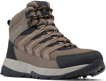 Columbia Mens Strata Trail Mid Waterproof, Mud/Desert Sun, 11.5