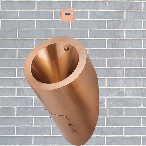 ATYUJKB Urinoir À Induction Automatique, Urinoir Mural pour Homme en Acier Inoxydable, Urinoir a Chasse d'eau sans Contact, Urinoir Moderne pour Salle De Bain D'hôtel (D)