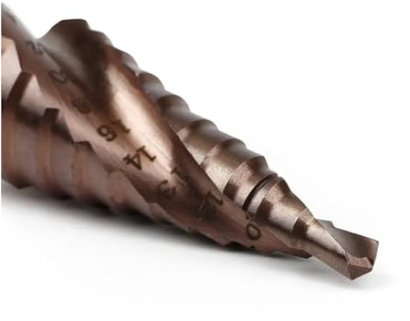 M35 5% Kobalt HSS Stufenbohrer HSS CO HSSCO Schnellarbeitsstahl Kegel Sechskantschaft Metallbohrer Werkzeugsatz Lochschneider for Edelstahl (Color : 4-22mm, Size : Hexagonal)