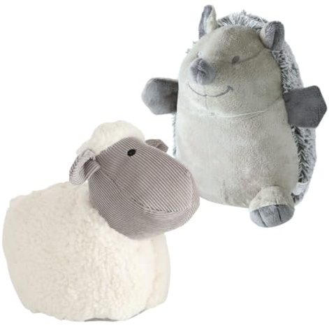 TOPANBIETER 999 Dekorative Türstopper 2er Set Igel und Schaf - Türhalter Fensterpuffer - Bodenstopper Tür Stopper (Igel und Schaf)