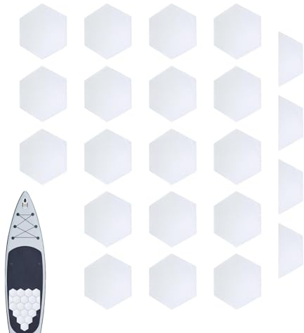 Teksome Skimboard Traktionspads, sechseckiges Surf-Traktionspad, Surfdeck-Pad, geprägtes rutschfestes Traktionspad, Surf-Zubehör, Surf-Anti-Rutsch-Pad für Shortboard Longboard