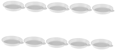 KITANDOVE 10pezzi Vassoio per Fioriere Plastica con Manico per Piante Grasse e Bonsai Colore Bianco Protezione Superfici e Mantenimento umidità