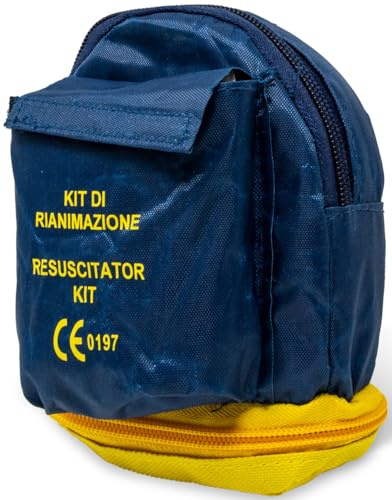 Zubehör-Set für Defibrillator in Tasche (Taschenmaske, Rasierer, Desinfektionstücher, Handschuhe, Schere)