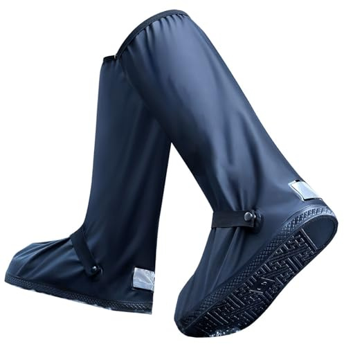 Cubiertas para zapatos de lluvia botas impermeables sobre zapatos cubiertas de zapatos de goma cubierta para botas para caminar reutilizable cómoda a prueba de patadas (3XL (44‑45))